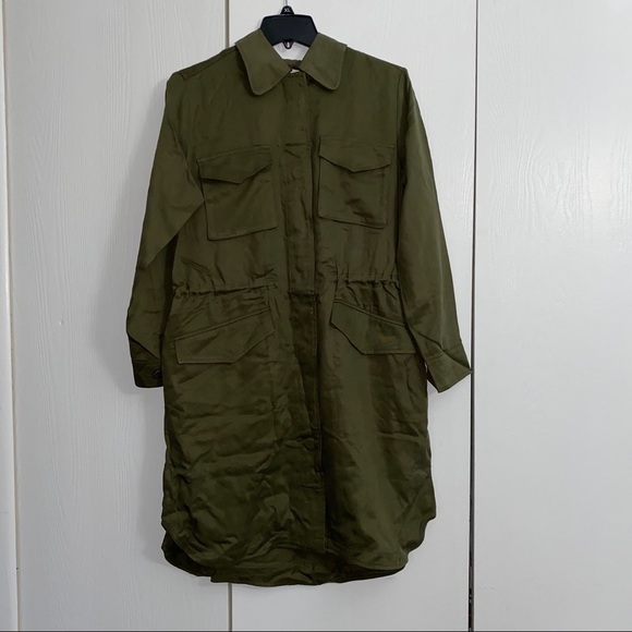 New Size M Bb Dakota Averie Drawstring Waist Military Coat NWT - Picture 4 of 8
